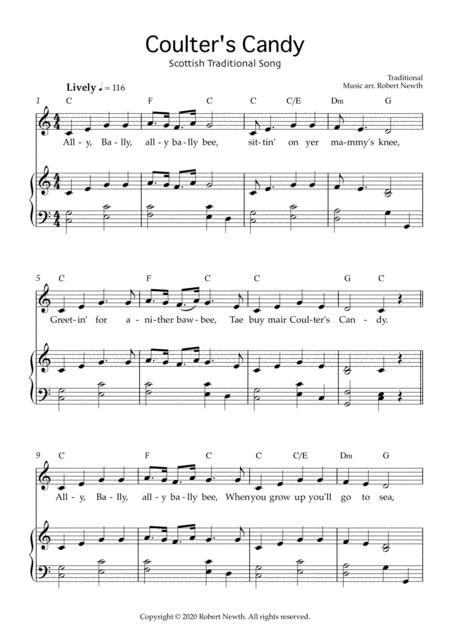 Free Sheet Music Coulter Candy Traditional Scottish Song