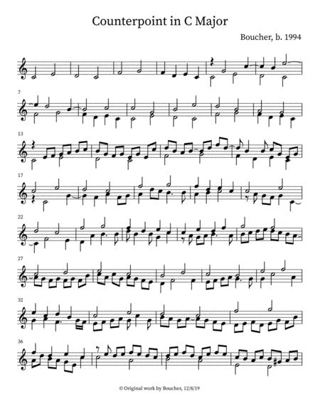 Counterpoint In C Major Sheet Music