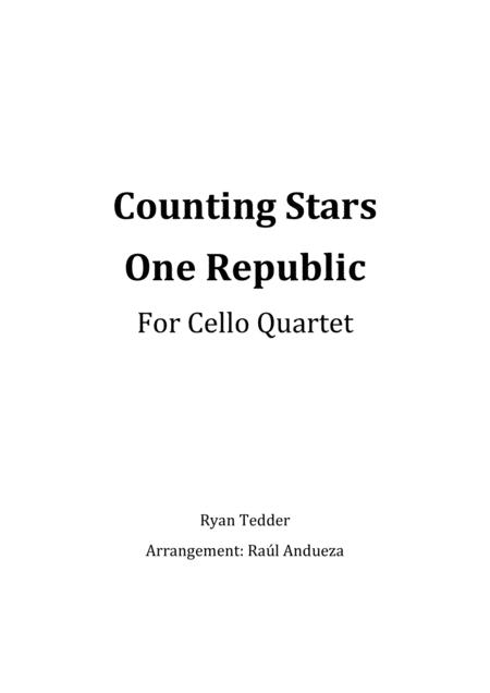 Counting Stars Cello Quartet Sheet Music