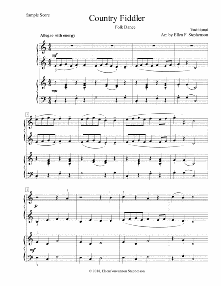 Country Fiddler Folk Dance Sheet Music