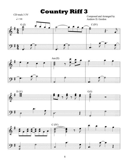 Free Sheet Music Country Pop Piano Lesson 3