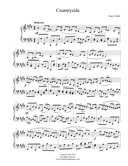 Free Sheet Music Countryside