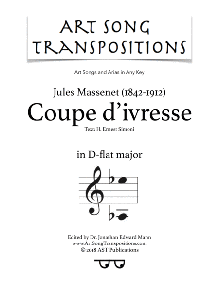 Coupe D Ivresse D Flat Major Sheet Music