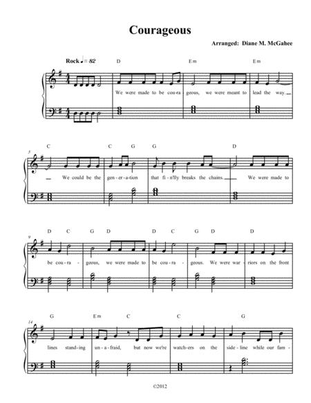 Free Sheet Music Courageous