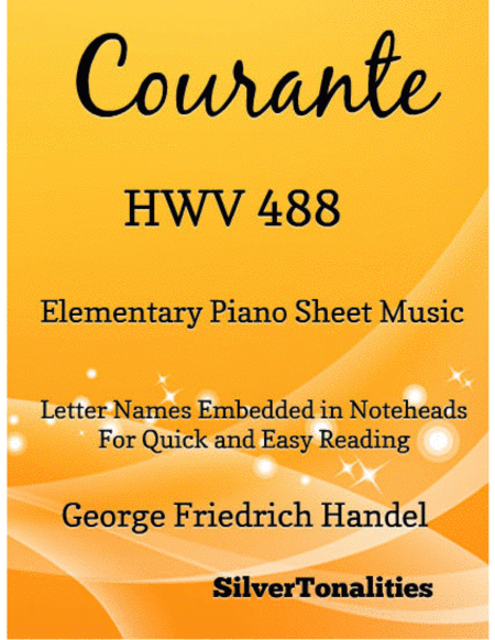 Free Sheet Music Courante Hwv 488 Elementary Piano Sheet Music