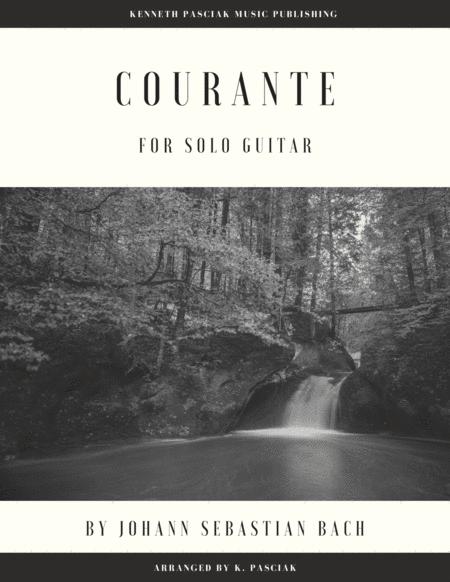 Courante In D Minor From Violin Partita 2 Bwv 1004 For Solo Guitar Sheet Music