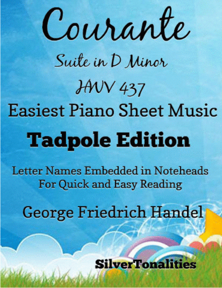 Courante Suite In D Minor Hwv 437 Easiest Piano Sheet Music Tadpole Sheet Music