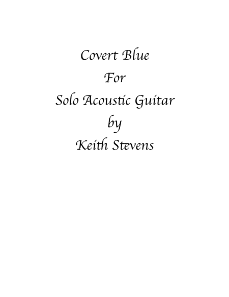 Free Sheet Music Covert Blue