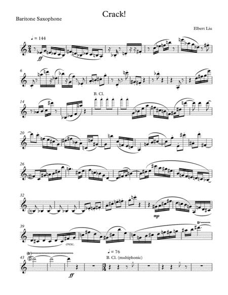 Crack For Bass Clarinet And Baritone Saxophone Instrumental Parts Sheet Music