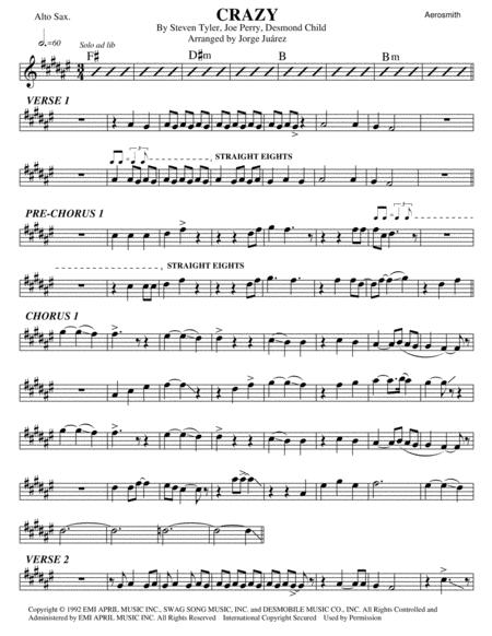 Crazy Alto Sax Sheet Music