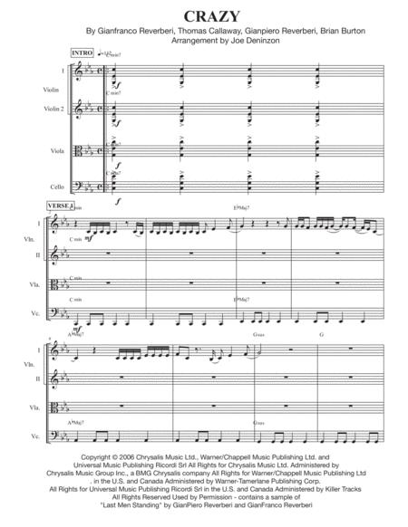 Free Sheet Music Crazy For String Quartet