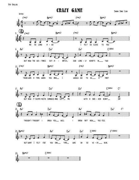 Crazy Game Sheet Music