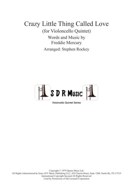 Crazy Little Thing Called Love For Violoncello Quintet Sheet Music