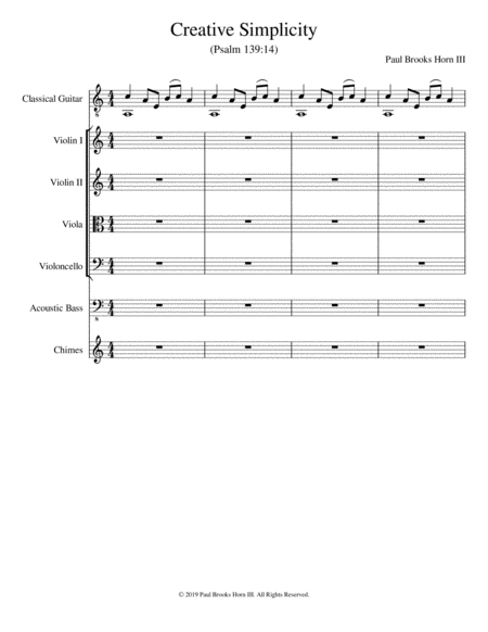 Creative Simplicity Classical Guitar String Quintet Sheet Music