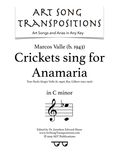 Free Sheet Music Crickets Sing For Anamaria C Minor