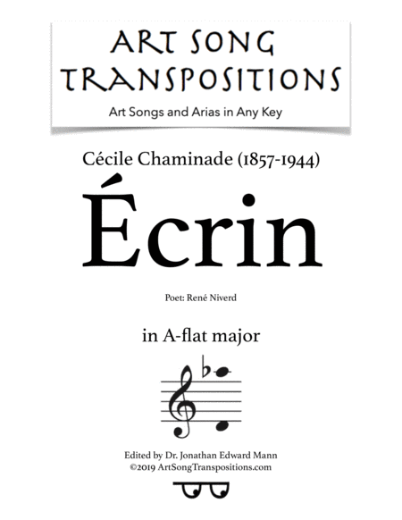 Crin Transposed To A Flat Major Sheet Music