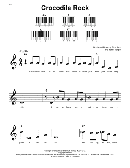 Crocodile Rock Sheet Music