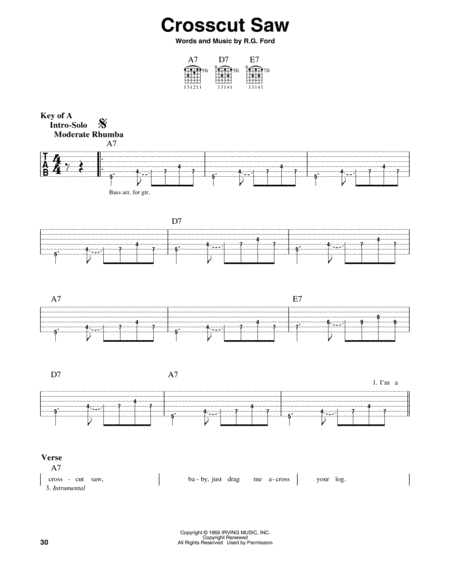 Free Sheet Music Crosscut Saw