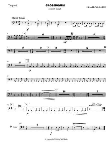 Free Sheet Music Crossroads For Band