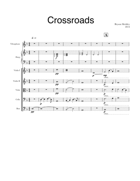 Crossroads Full Score Sheet Music