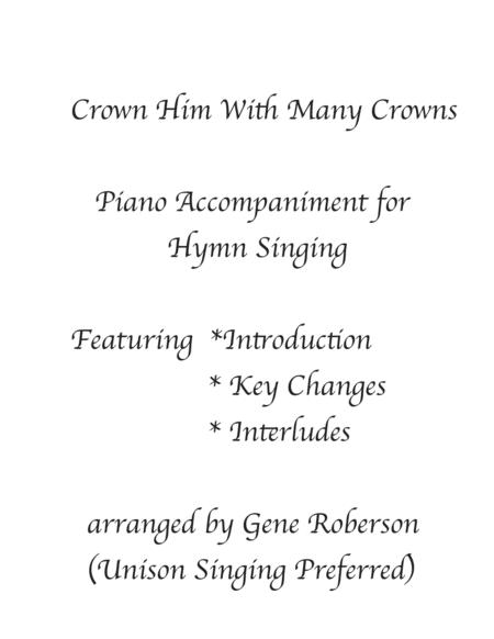 Crown Him With Many Crowns Hymn Accompaniment Sheet Music