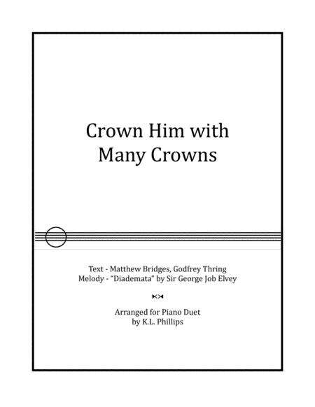 Crown Him With Many Crowns Piano Duet Sheet Music