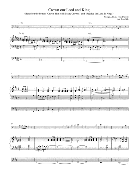 Free Sheet Music Crown Our Lord And King