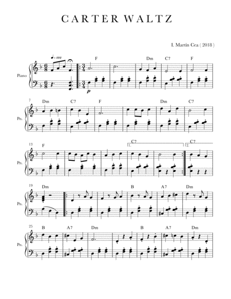 Free Sheet Music Crter Waltz