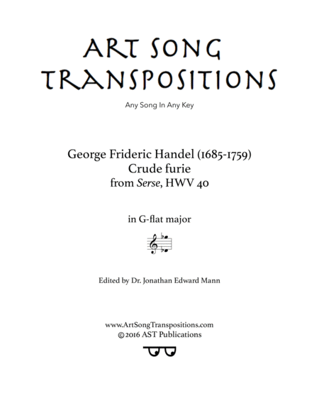 Crude Furie G Flat Major Sheet Music