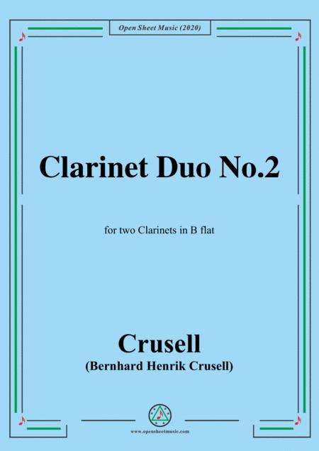 Free Sheet Music Crusell Clarinet Duo No 2