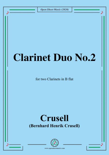 Crusell Clarinet Duo No 2 Sheet Music