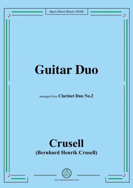 Free Sheet Music Crusell Guitar Duo Arranged From Clarinet Duo No 2