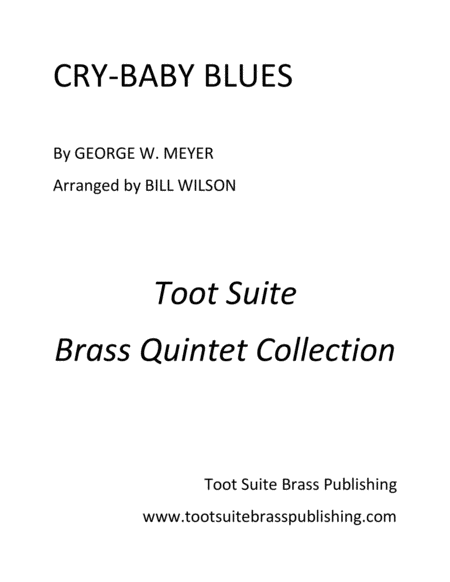 Cry Baby Blues Sheet Music