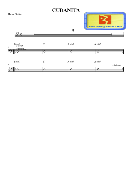 Free Sheet Music Cubanita