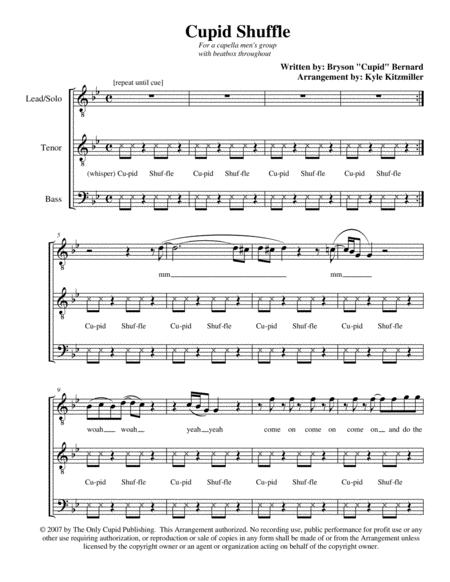 Free Sheet Music Cupid Shuffle