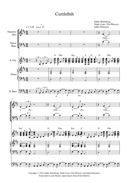 Free Sheet Music Cuttlefish