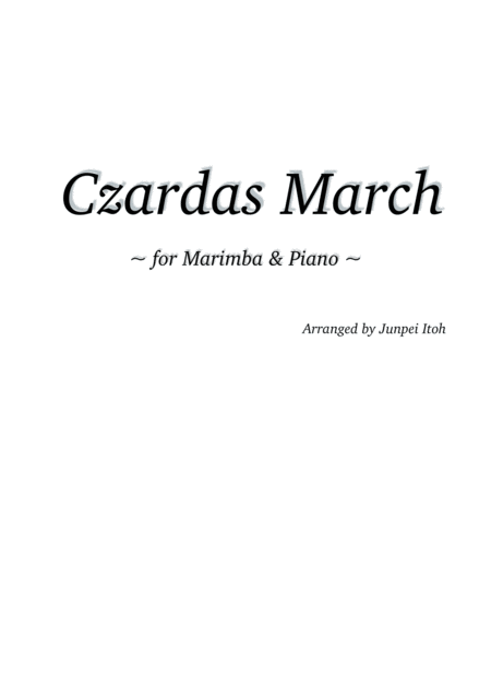 Free Sheet Music Czardas March For Malimba And Piano