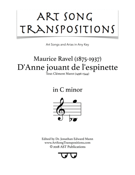 Free Sheet Music D Anne Jouant De L Espinette C Minor