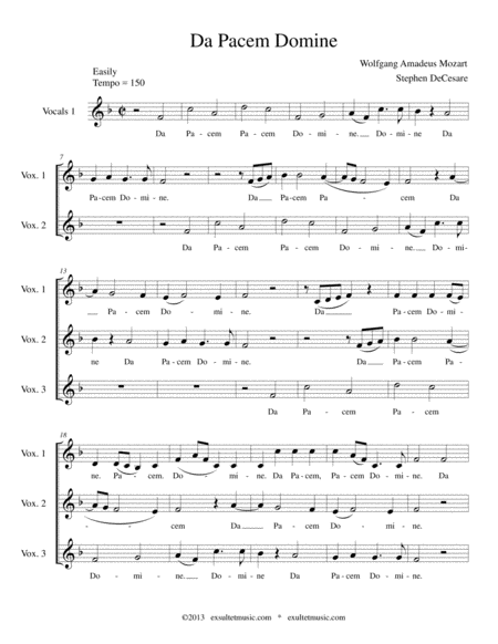 Da Pacem Domine Sheet Music