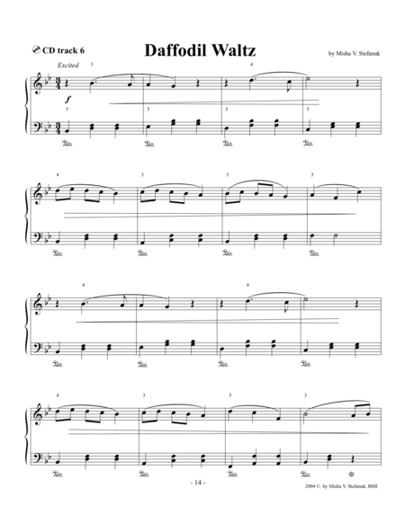 Free Sheet Music Daffodil Waltz Easy Romantic
