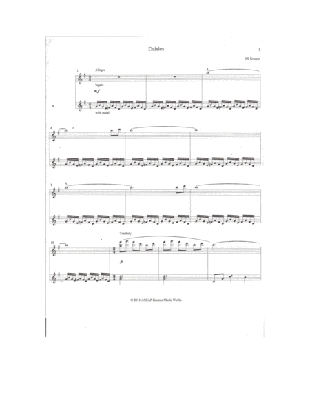 Free Sheet Music Daisies