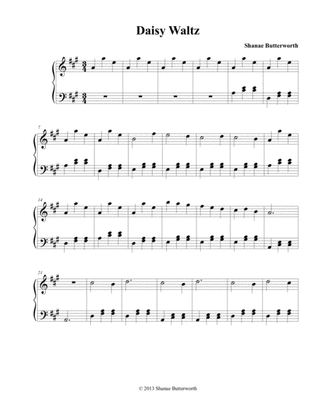 Daisy Waltz Sheet Music