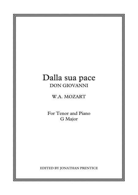 Dalla Sua Pace Don Giovanni G Major Sheet Music