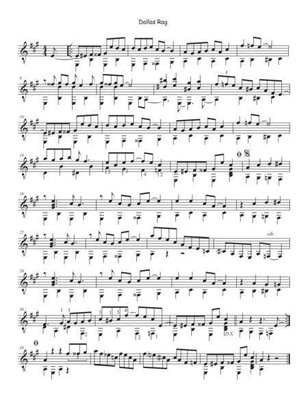 Free Sheet Music Dallas Rag