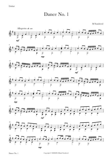 Dance No 1 For Guitar Sheet Music