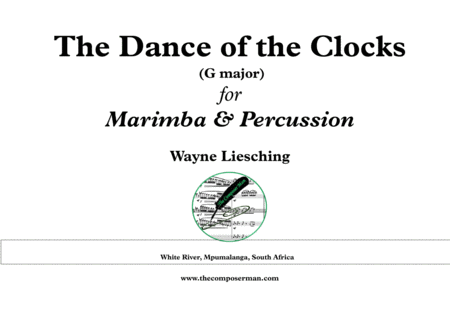 Free Sheet Music Dance Of The Clocks G Major For Marimba And Percussion