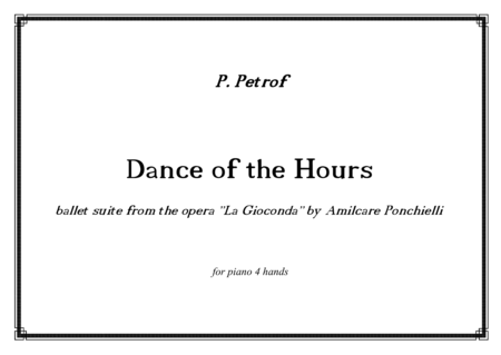 Free Sheet Music Dance Of The Hours Ballet Suite From The Opera La Gioconda For Piano 4 Hands