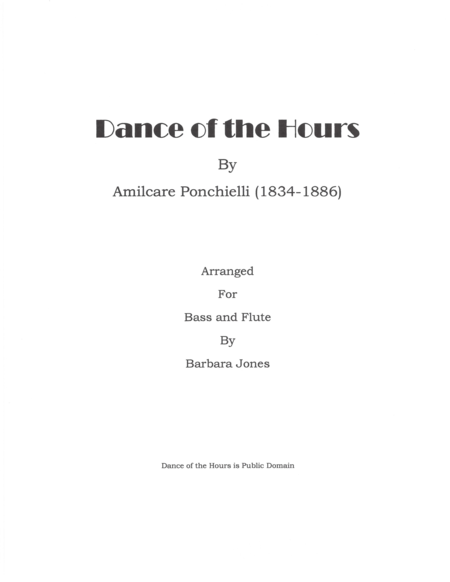 Dance Of The Hours Flute And Bass Sheet Music