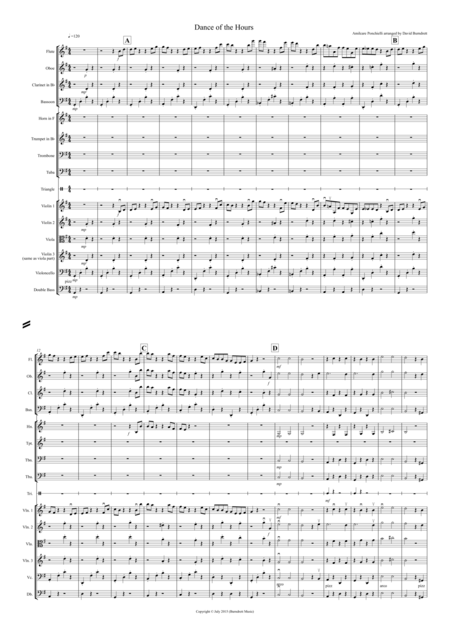 Free Sheet Music Dance Of The Hours For School Orchestra