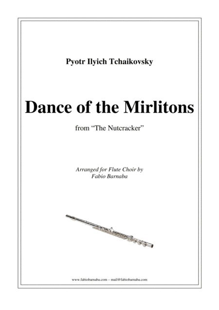 Free Sheet Music Dance Of The Mirlitons From The Nutcracker For Flute Choir